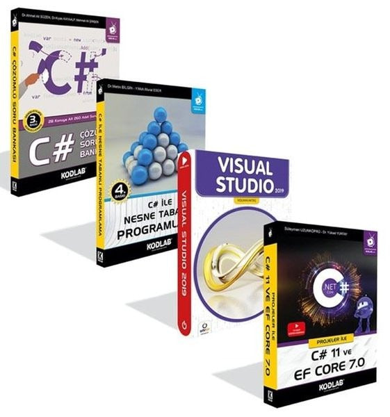 C# Eğitim Seti 1 - 4 Kitap Takım | Kodlab