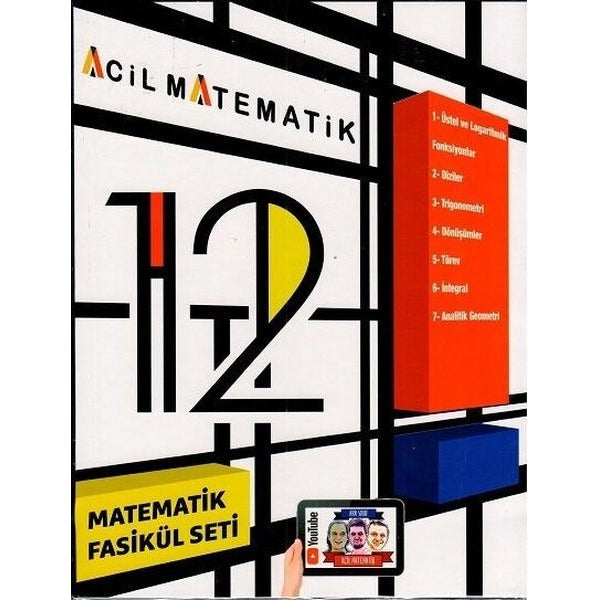 2022 12.Sınıf Matematik Fasikül Set | Acil Yayınları (İnce Kapak)