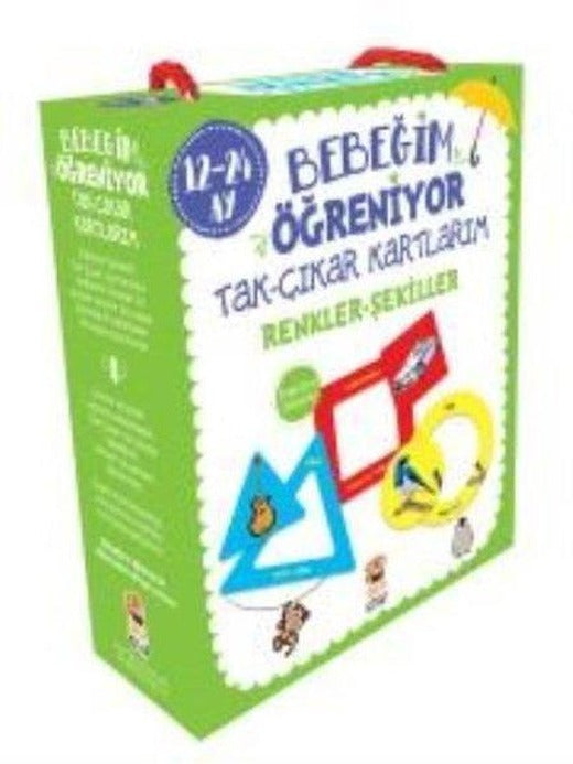 Bebeğim Öğreniyor Tak-Çıkar Kartlarım-Renkler Şekiller | Sincap Kitap (İnce Kapak)