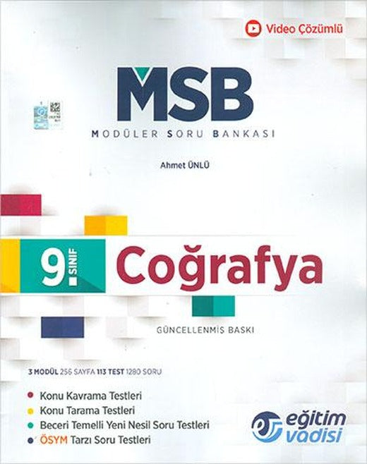 Eğitim Vadisi 9.Sınıf Coğrafya MSB Modüler Soru Bankası 2024 öncesi müfredat