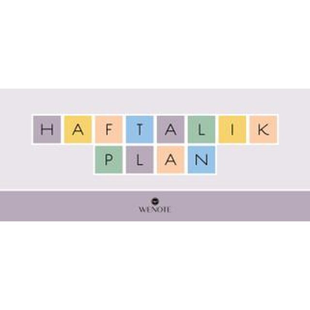 Haftalık Planlayıcı Yatay 2 - Spiralli | Wenote Tasarım