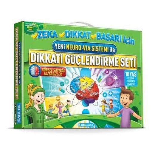 Yeni Neuro-Via Sistemi İle Dikkati Güçlendirme Seti 10 Yaş | Adeda (İnce Kapak)