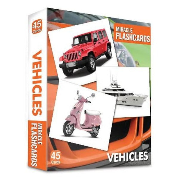 Miracle Flashcards Vehicles - 45 Pictures | MK Publications (İnce Kapak)