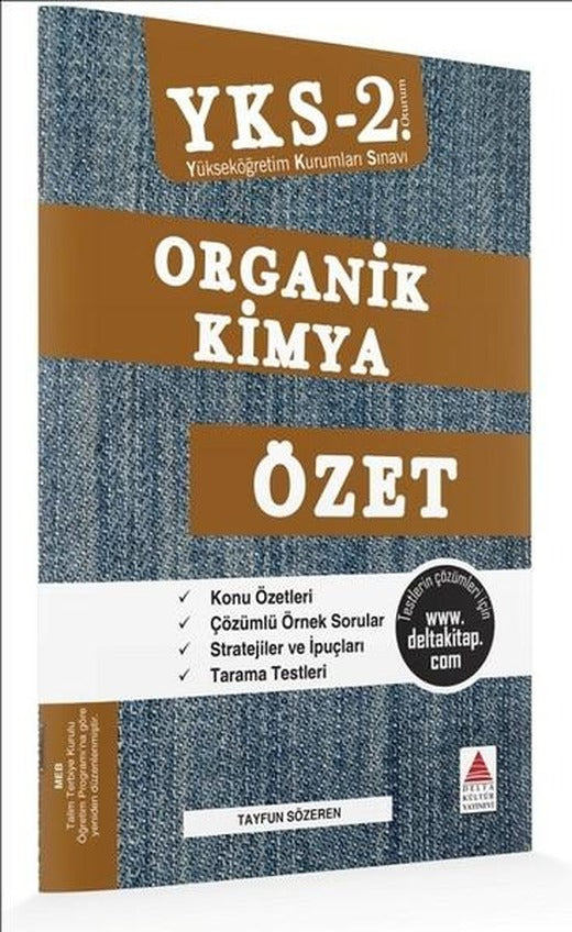 YKS 2.Oturum Organik Kimya Özet | Delta Kültür-Eğitim (İnce Kapak)