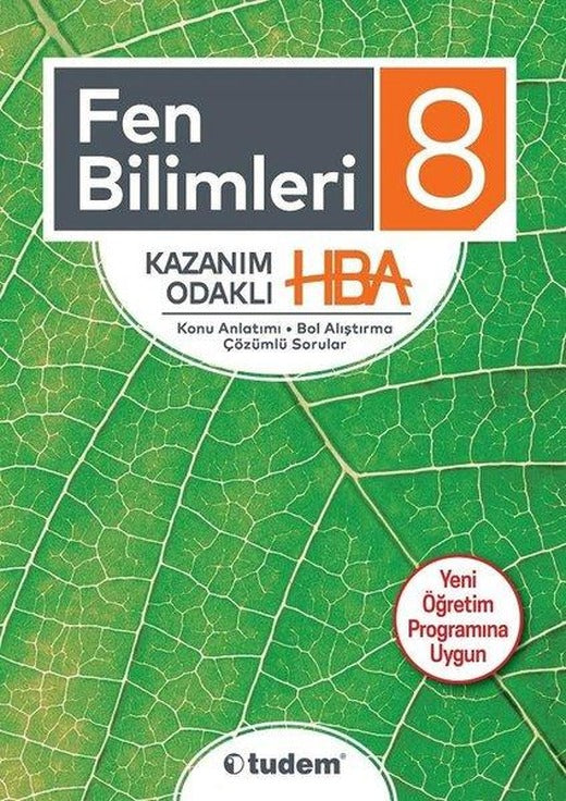 8.Sınıf Fen Bilimleri Kazanım Odaklı HBA | Tudem Yayınları - Ders Kitapları (İnce Kapak)