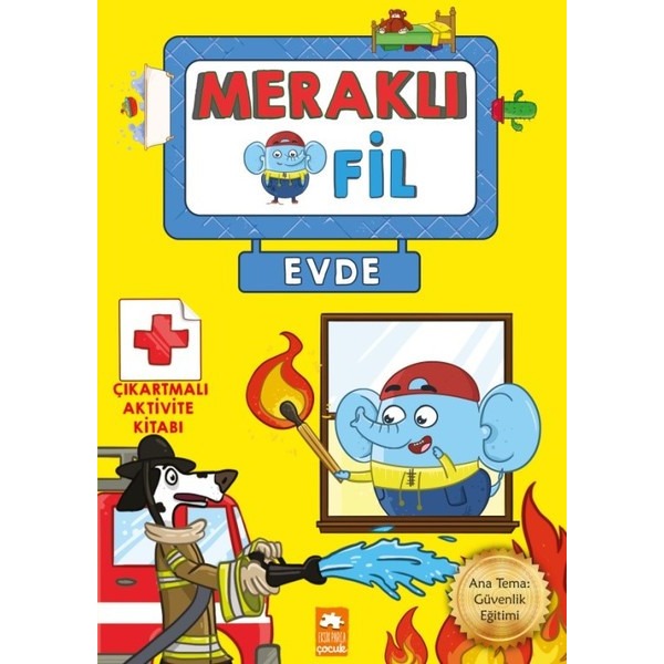Meraklı Fil-Evde-Çıkartmalı Aktivite Kitabı | Eksik Parça