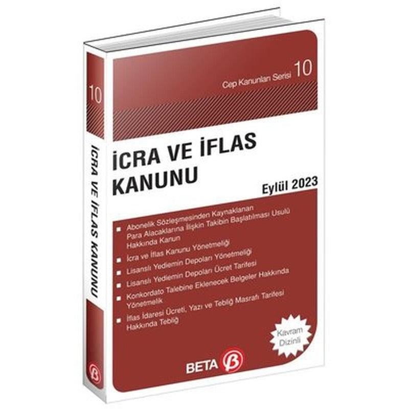 İcra ve İflas Kanunu Cep Serisi Eylül 2023 | Beta Yayınları