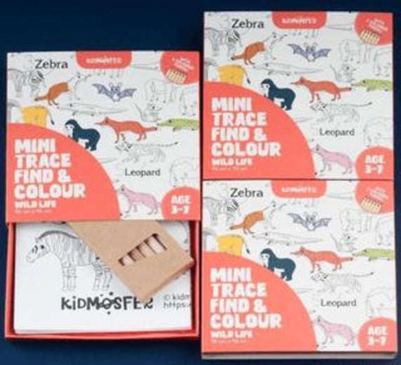 Mini Trace Find and Colour Wild Life Poster | Kidmosfer