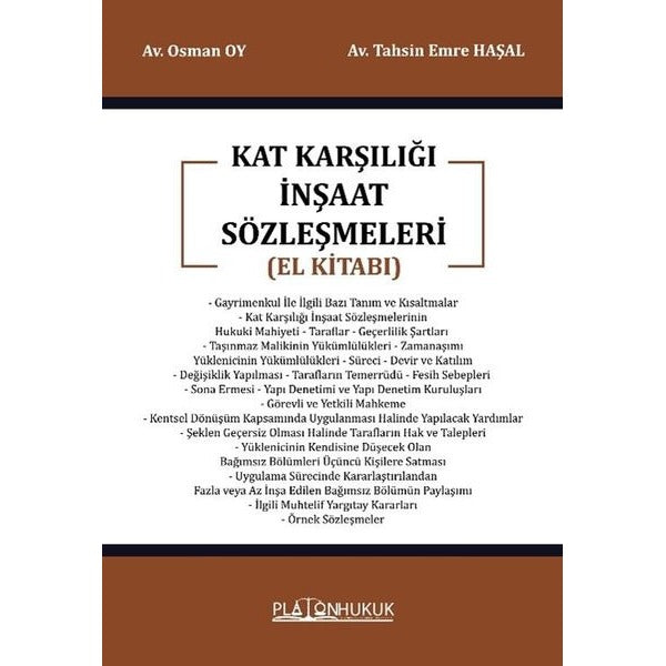 Kat Karşılığı İnşaat Sözleşmeleri (El Kitabı) | Platon Hukuk Yayınevi