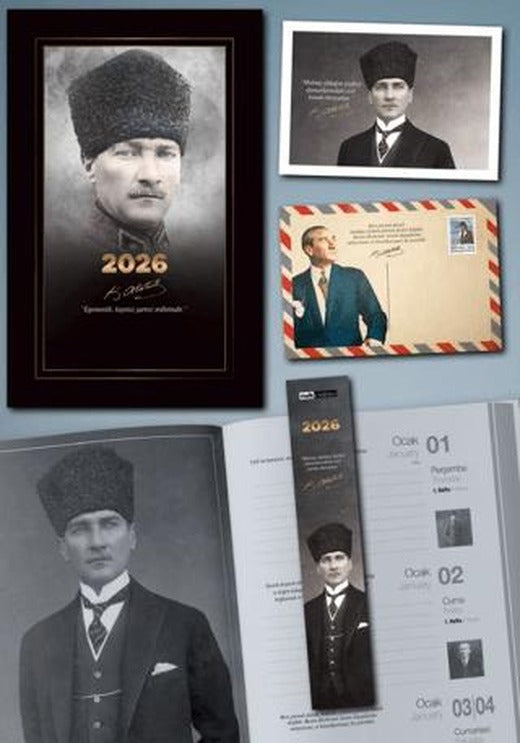 2026 Atatürk Ajandası - Komutan | Mor Kelebek (Ciltsiz)