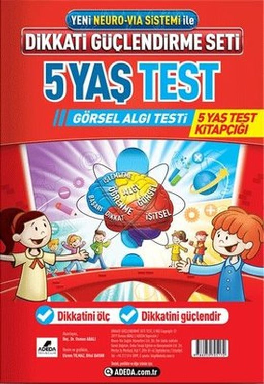 Yeni Neuro-Via Sistemi İle Dikkati Güçlendirme Seti 5 Yaş Test-Görsel Algı Testi | Adeda (İnce Kapak)