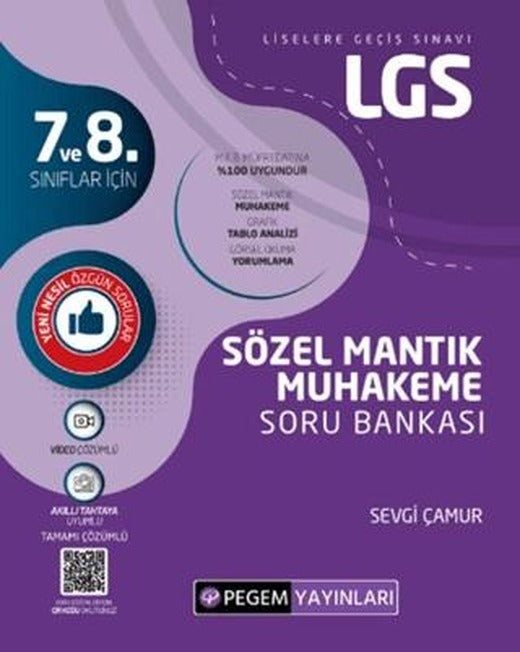 Pegem Yayınları 8. Sınıf LGS Sözel Mantık Muhakeme Soru Bankası | Pegem Akademi Yayıncılık (Ciltsiz)