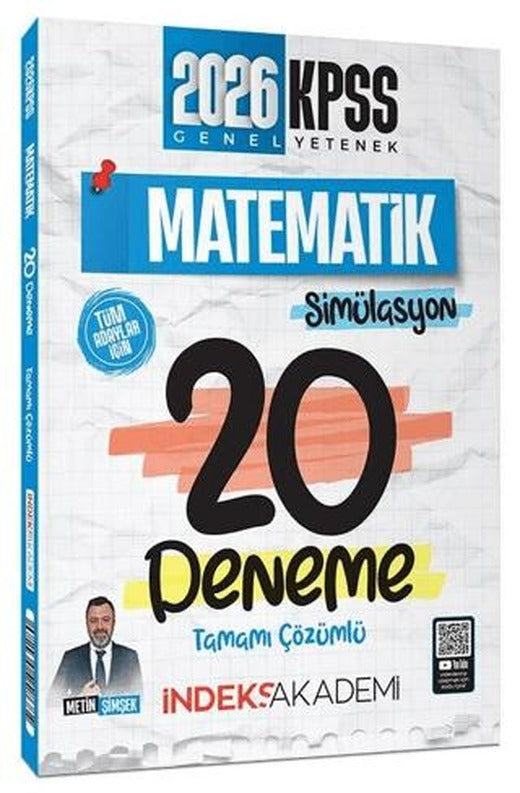 2026 KPSS Matematik Simülasyon 20 Deneme | İndeks Akademi Yayıncılık (Ciltsiz)