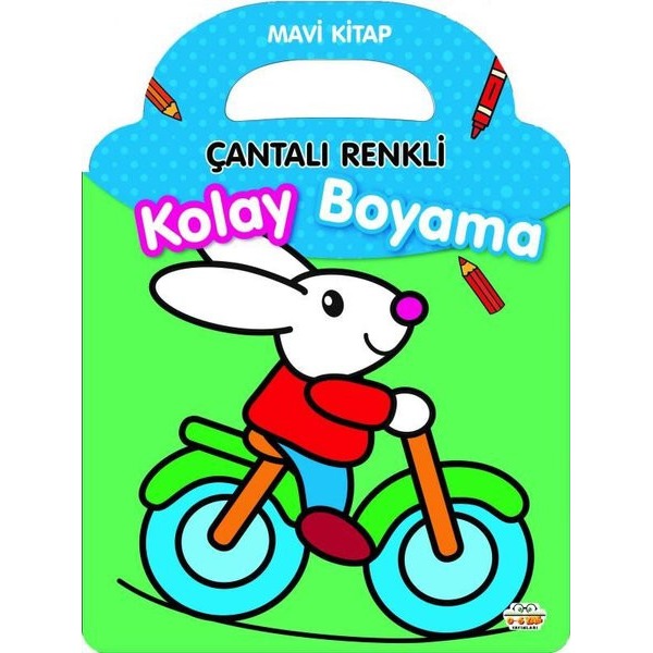 Çantalı Renkli Kolay Boyama- Mavi Kitap