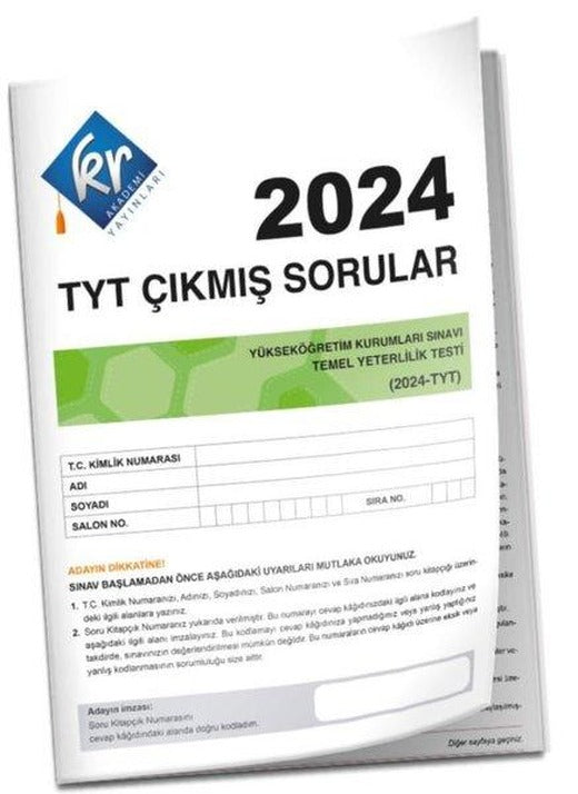 2024 TYT Çıkmış Sorular | KR Akademi (İnce Kapak)