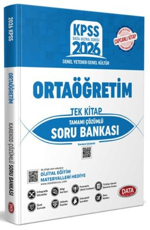 KPSS GY GK Ortaöğretim Tek Kitap Tamamı Karekod Çözümlü Soru Bankası