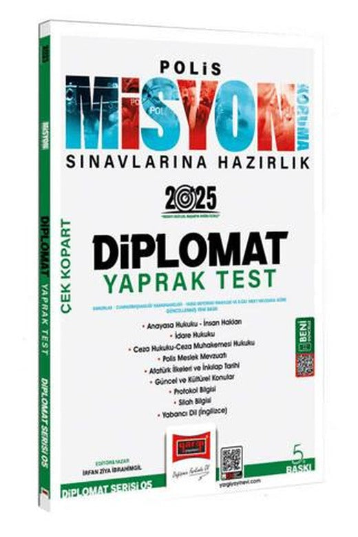 2025 Polis Misyon Sınavlarına Hazırlık Diplomat Serisi Diplomat Çek Kopart Yaprak Test | Yargı Yayınevi (Ciltsiz)