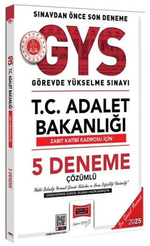 2025 GYS Adalet Bakanlığı Zabıt Katibi 5 Deneme