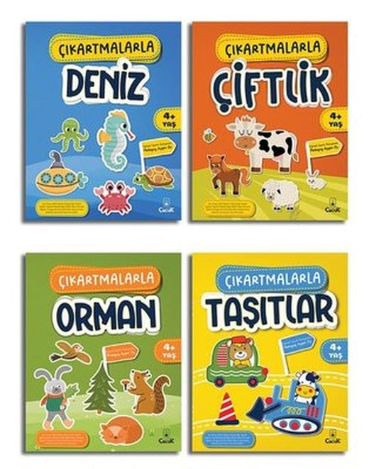 Çıkartmalarla Etkinlik Serisi Seti - 4 Kitap Takım | Floki Çocuk (İnce Kapak)
