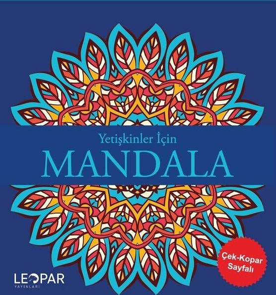 Yetişkinler İçin Mandala - Lacivert | Leopar Yayınları (İnce Kapak)