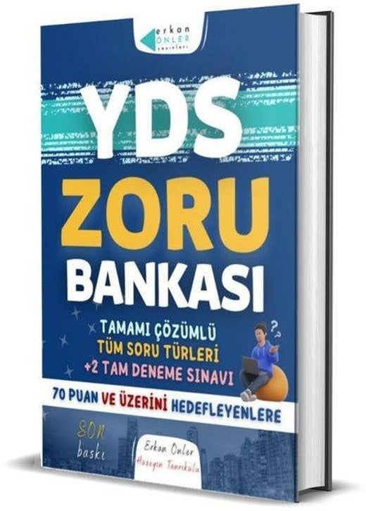 YDS Zoru Bankası - Tamamı Çözümlü Tüm Soru Türleri 2 Tam Deneme Sınavı | Erkan Önler Yayınları (Ciltli)