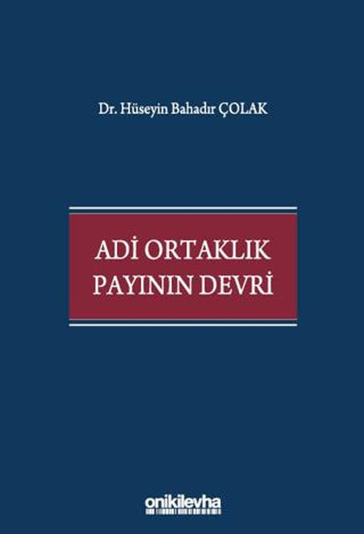 Adi Ortaklık Payının Devri | On İki Levha Yayınları (Ciltli)