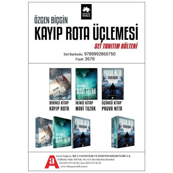 Kayıp Rota Üçlemesi Seti - 3 Kitap Takım | Eksik Parça Yayınları (İnce Kapak)