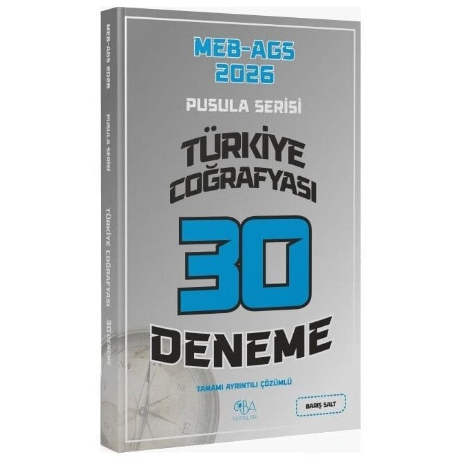 2026 MEB - AGS Türkiye Coğrafyası 30 Deneme Çözümlü Pusula Serisi | CBA Yayınları (İnce Kapak)