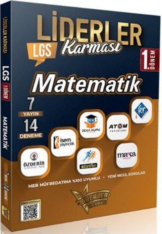 8. Sınıf LGS 1.  Dönem Matematik 7 Yayın 14 Deneme | Liderler Karması (İnce Kapak)