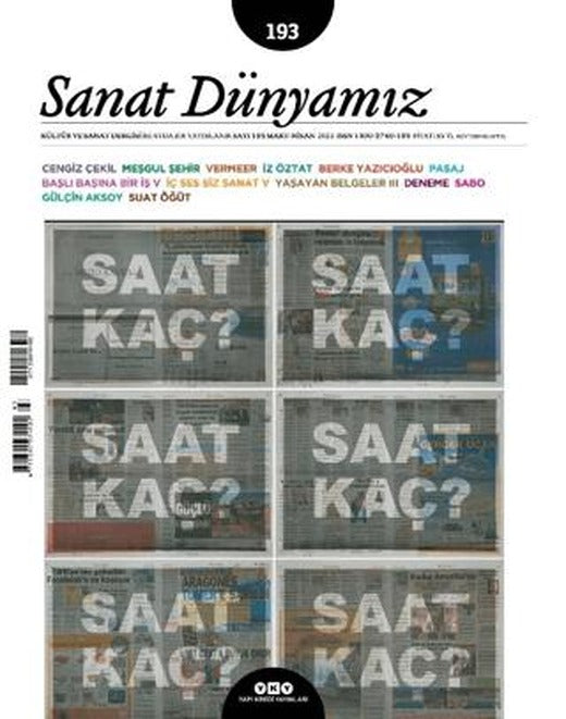 Sanat Dünyamız Sayı 193 | Yapı Kredi Yayınları (Ciltsiz)