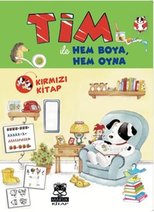 Tim ile Hem Oyna Hem Boya - Kırmızı Kitap | Marsık Kitap