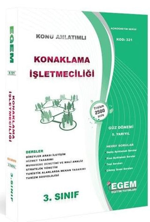 3. Sınıf 5. Yarıyıl Konaklama İşletmeciliği Konu Anlatımlı Soru Bankası (Kod 321)