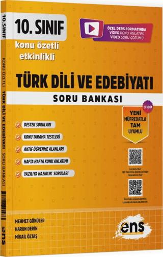10. Sınıf Türk Dili ve Edebiyatı Etkinlikli Soru Bankası | ENS Yayınları (Ciltsiz)  - Resim 1
