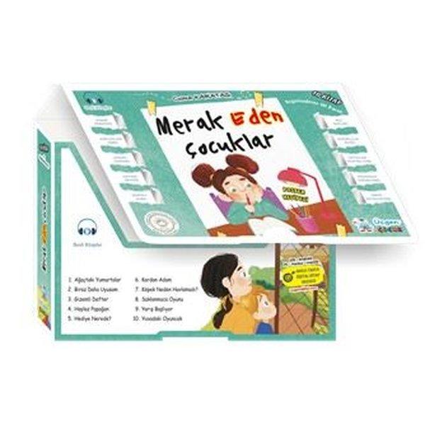 Merak Eden Çocuklar Seti - 10 Kitap Takım - Kutulu 32 Sayfa (10 Kitaplı Okuma Seti + Değerlendirme E | Üçgen Çocuk (İnce Kapak)  - Resim 1