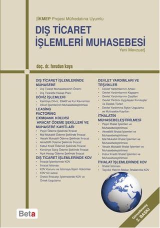 Dış Ticaret İşlemleri Muhasebesi | Beta Yayınevi (Ciltsiz)  - Resim 1