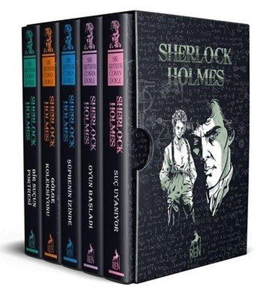 Sherlock Holmes Özel Baskı Seti - 5 Kitap Takım - Kutulu | Ren Kitap (Ciltli)  - Resim 1