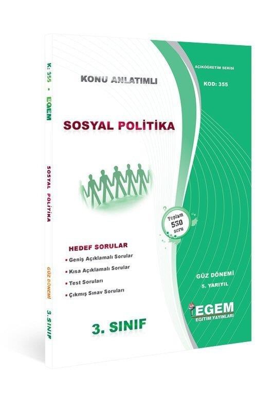 3. Sınıf 5. Yarıyıl Sosyal Politikalar Konu Anlatımlı Soru Bankası (Kod 355)