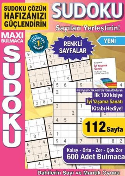 Maxi Sudoku Bulmaca 21 | Maxi Yayıncılık (Ciltsiz)