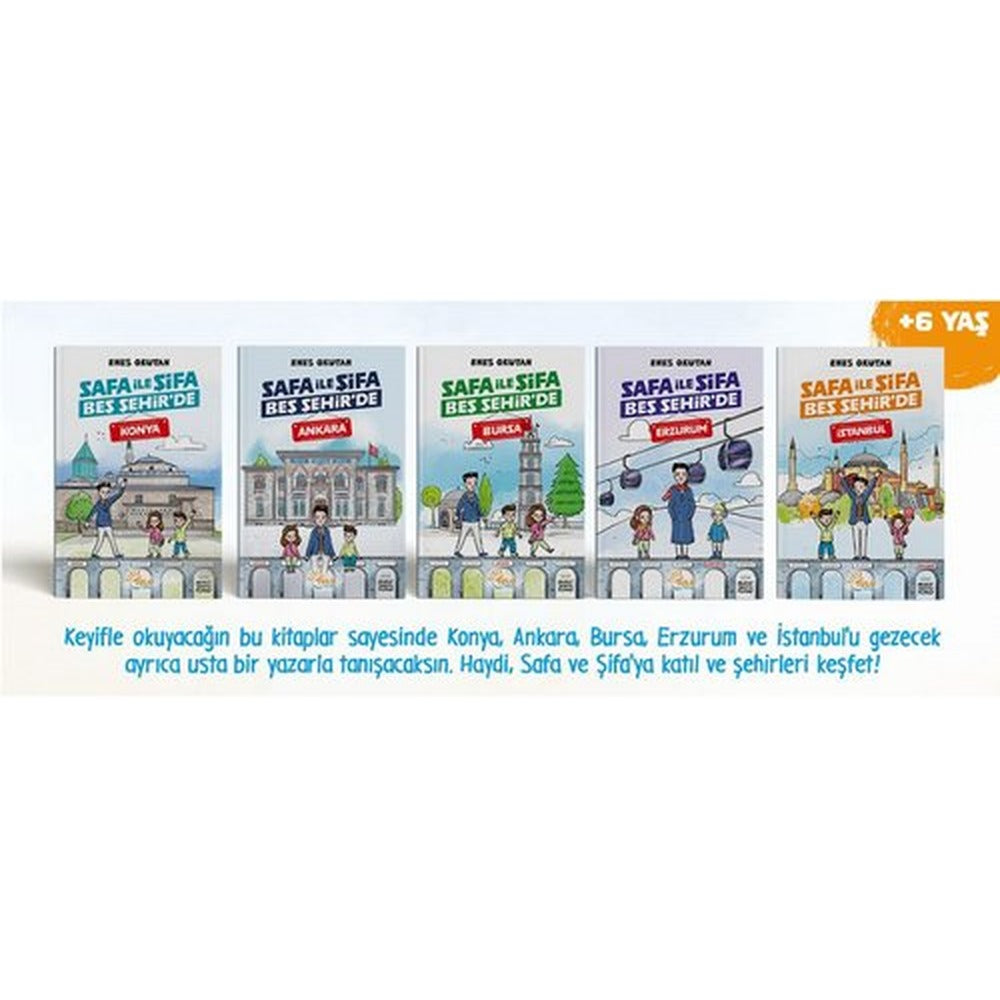 Safa İle Şifa Beş Şehir'de Seti - 5 Kitap Takım | Tulu Kitap (İnce Kapak)