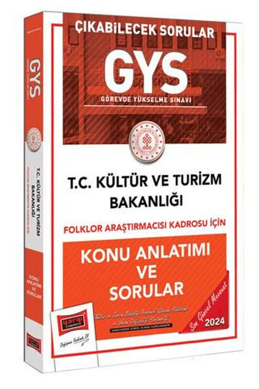2024 GYS Kültür ve Turizm Bakanlığı Folklor Araştırmacısı Kadrosu İçin Konu Anlatımı ve Sorular | Yargı Yayınevi (Ciltsiz)