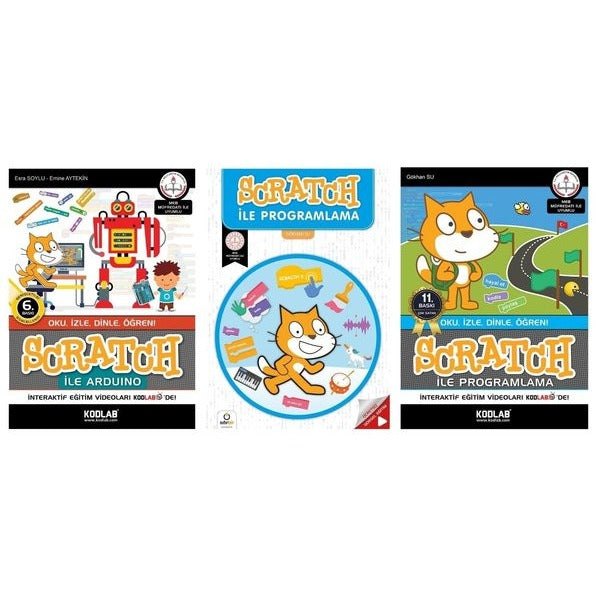 Scratch Eğitim Seti - 3 Kitap Takım | Kodlab (İnce Kapak)