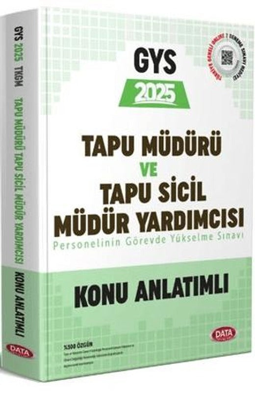 Tapu Müdürü-Tapu Sicil Müdür Yardımcısı GYS Konu Anlatımlı