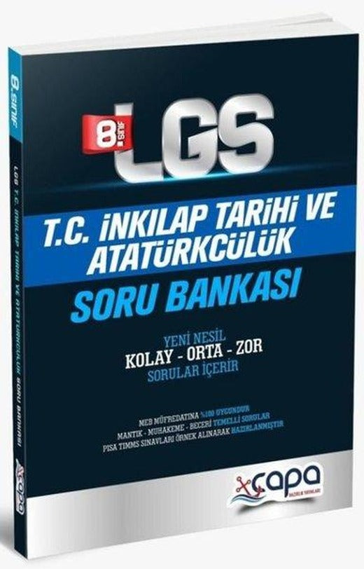 8. Sınıf İnkılap Tarihi ve Atatürkçülük Soru Bankası | Çapa Yayınları (İnce Kapak)