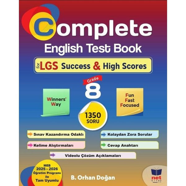 Complete English Test Book for LGS Success & High Scores | Net Kitap (İnce Kapak)