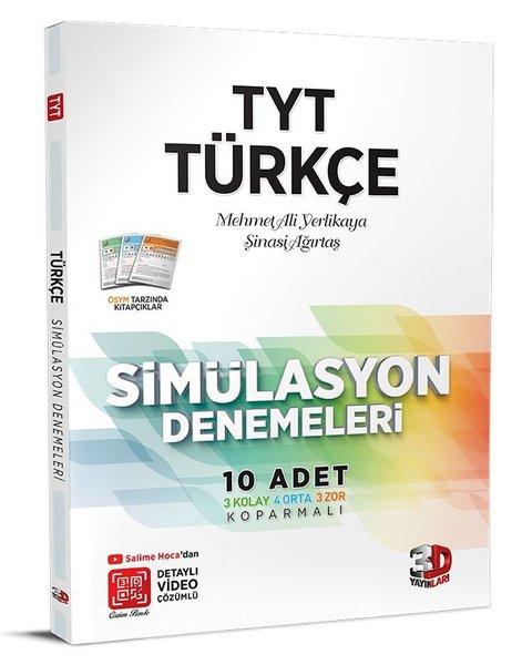 TYT Türkçe 10'lu Simülasyon Deneme Sınavı | 3D Yayınları (İnce Kapak)  - Resim 1