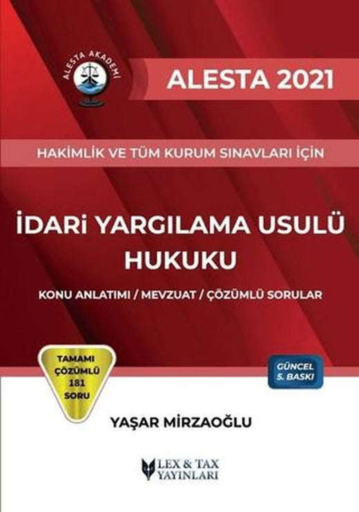 2021 Alesta İdari Yargılama Usulü Hukuku | Lex-Tax Yayınları (Ciltsiz)