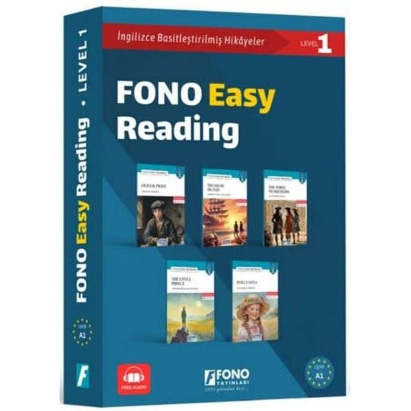 Fono Easy Reading Hikaye Seti - 5 Kitap Takım - Level 1 - Kutulu | Fono Yayınları (İnce Kapak)