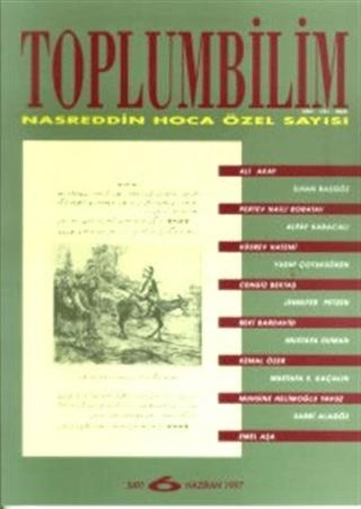 Toplumbilim Sayı 6 - Nasreddin Hoca Özel Sayısı | Bağlam Yayınları (Ciltsiz)