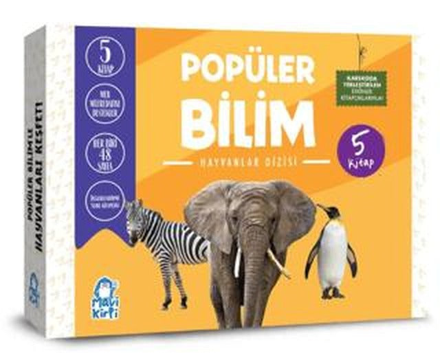 Popüler Bilim Hayvanlar Set (5 Kitap) | Mavi Kirpi Yayınları (Ciltsiz)