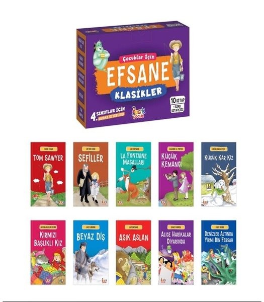 Çocuklar için Efsane Klasikler Seti - 10 Kitap Takım | Bıcırık Yayınları (İnce Kapak)